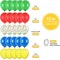 Red Yellow Blue Balloons, 60PCS Balloons Red Blue Green, 12Inch Matte Blue Yellow Red Green Latex Balloons Colourful Confetti Balloons for Kids Birthday Baby Shower Carnival Circus Party Decoration
